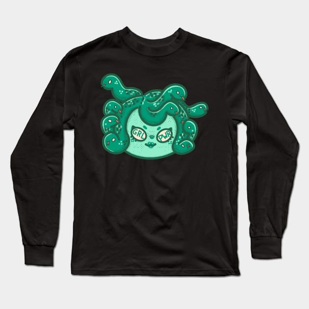 Girl Power Medusa Long Sleeve T-Shirt by Fluffymafi